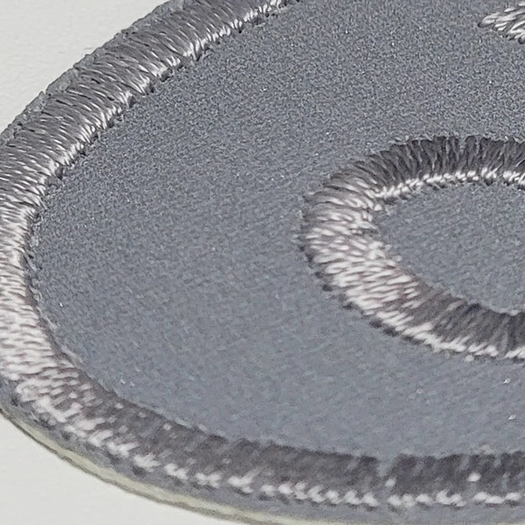 VTG Iron On Patch Silver Reflective OK Oval Name Tag - Picture 6 of 7